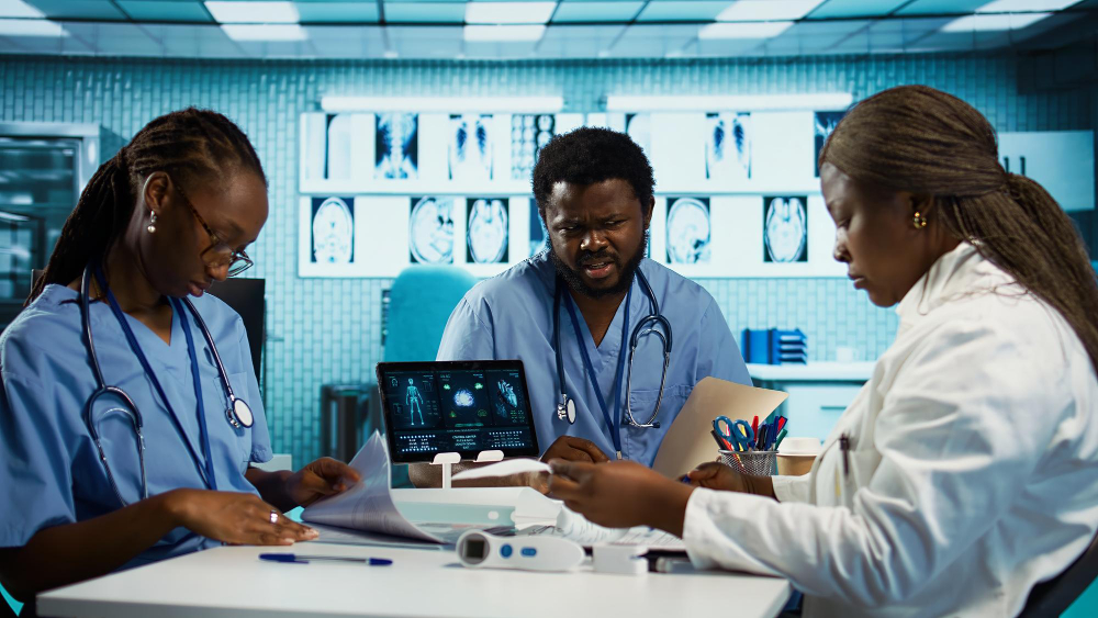 Medical team of licensed nurses